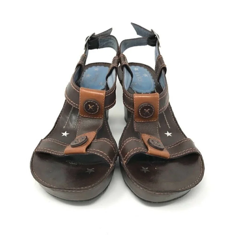 Indigo By Clarks Sandal Block Heels Shoes Brown 8